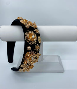 Retro Gold Flower Band